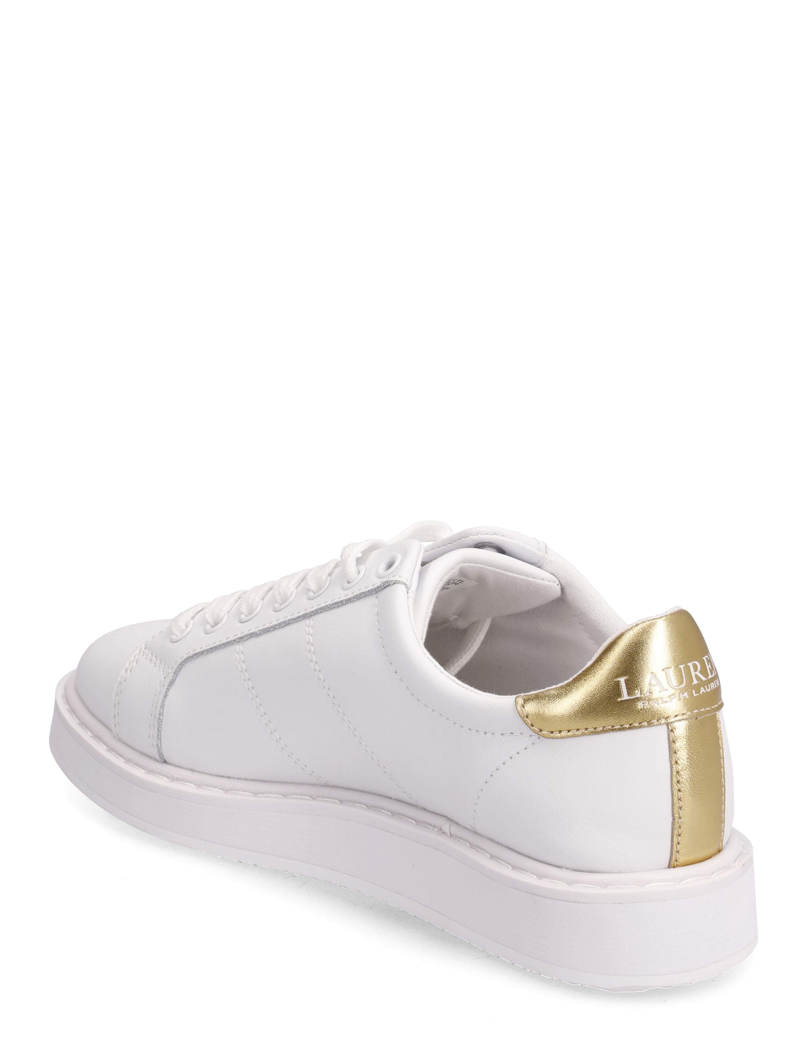 Lauren Ralph Lauren - Angeline IV Action Leather Sneaker - rl white/rl gold - 2