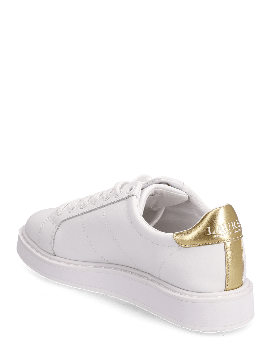 Lauren Ralph Lauren - Angeline IV Action Leather Sneaker - rl white/rl gold - 2