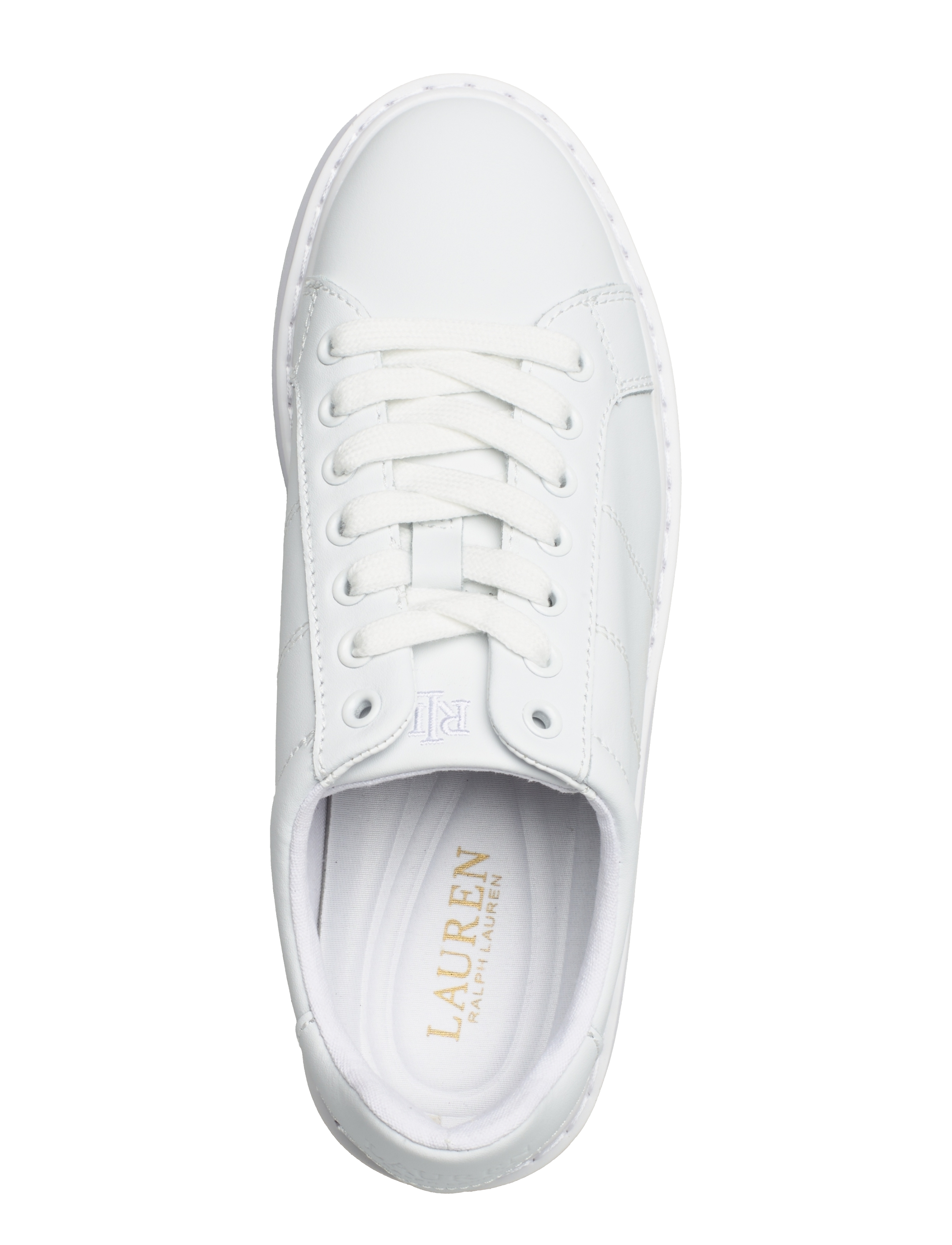 Lauren Ralph Lauren - Angeline IV Action Leather Sneaker - rl white/rl white - 3