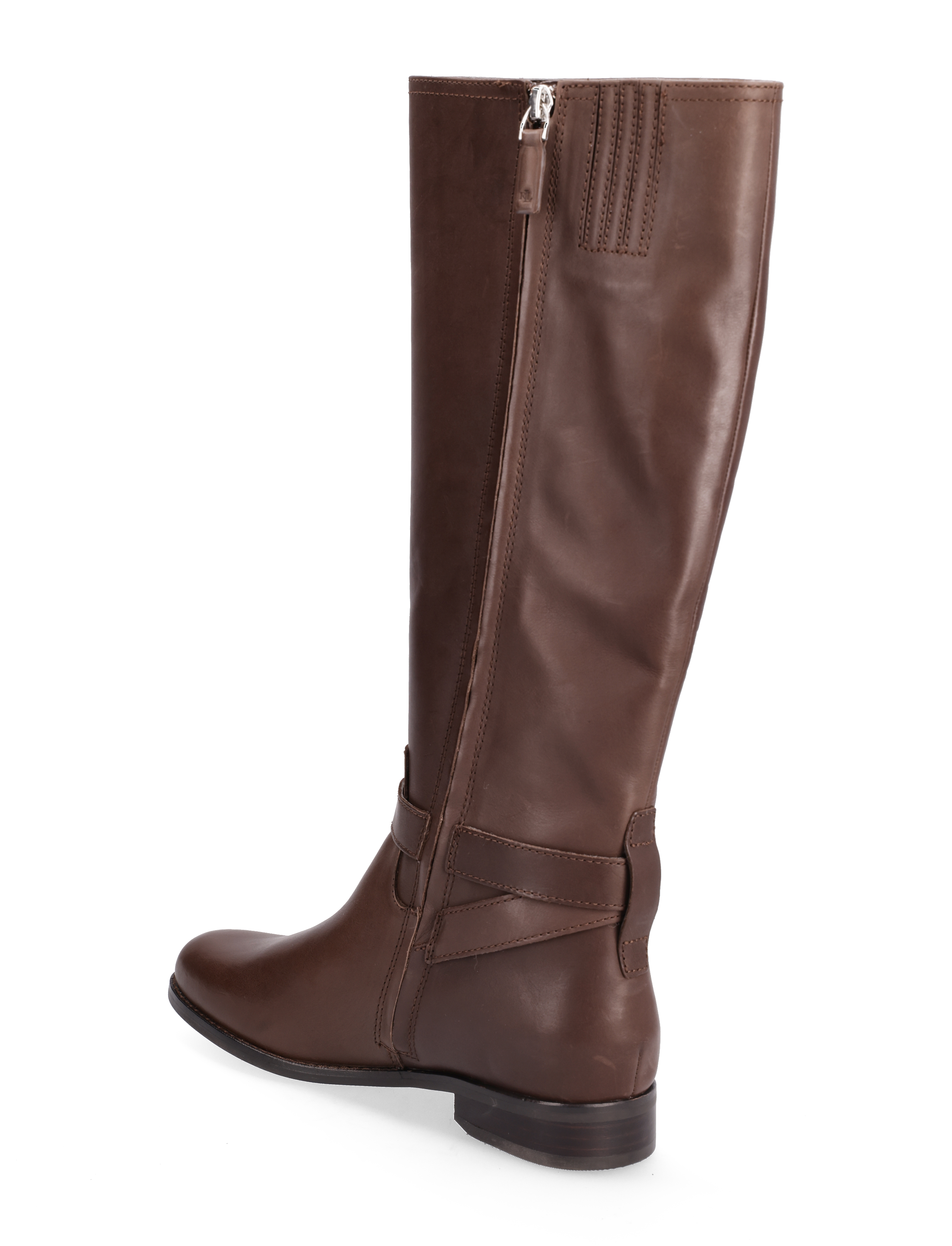 Lauren Ralph Lauren - Brittaney Burnished Leather Riding Boot - chestnut brown - 2