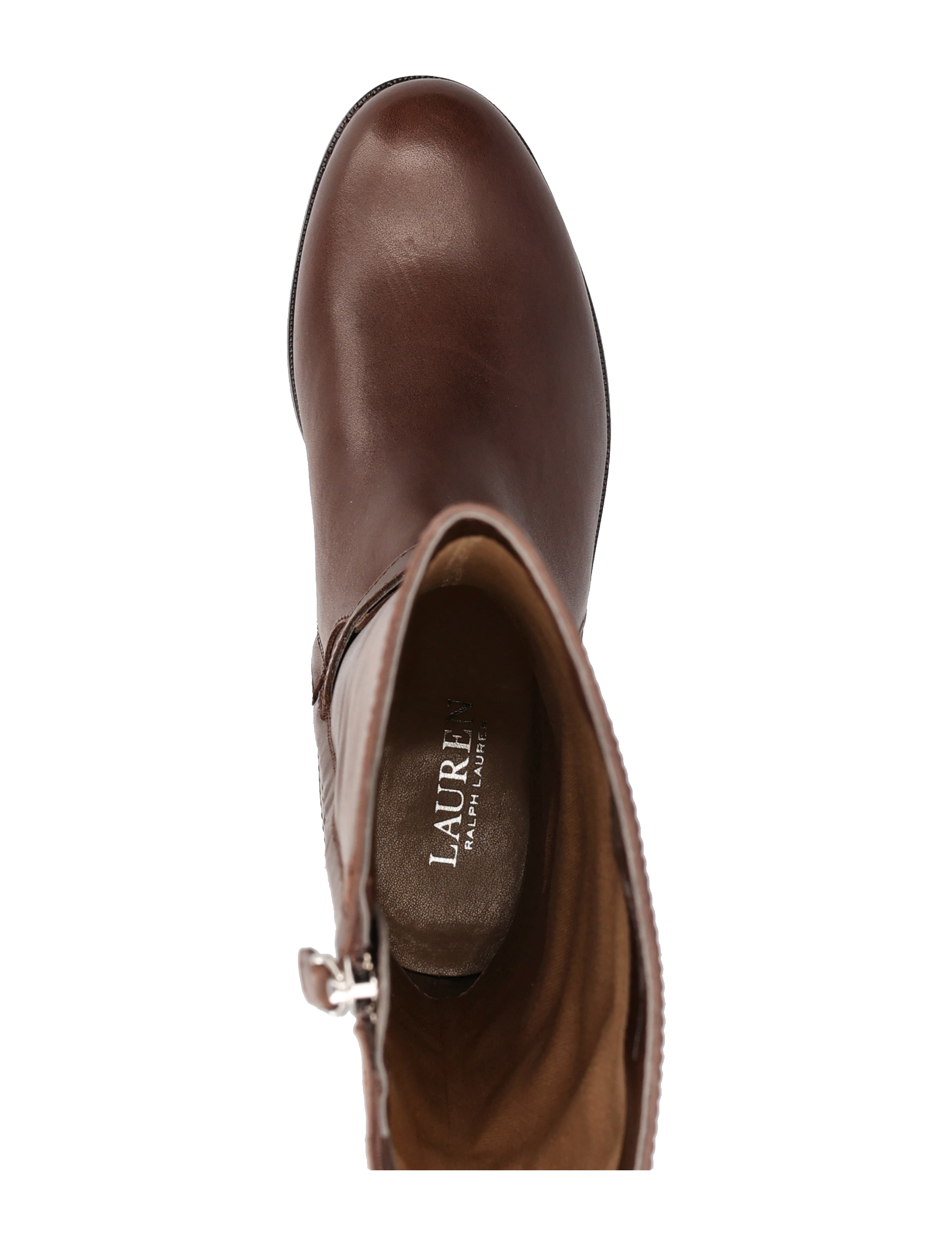 Lauren Ralph Lauren - Brittaney Burnished Leather Riding Boot - chestnut brown - 3