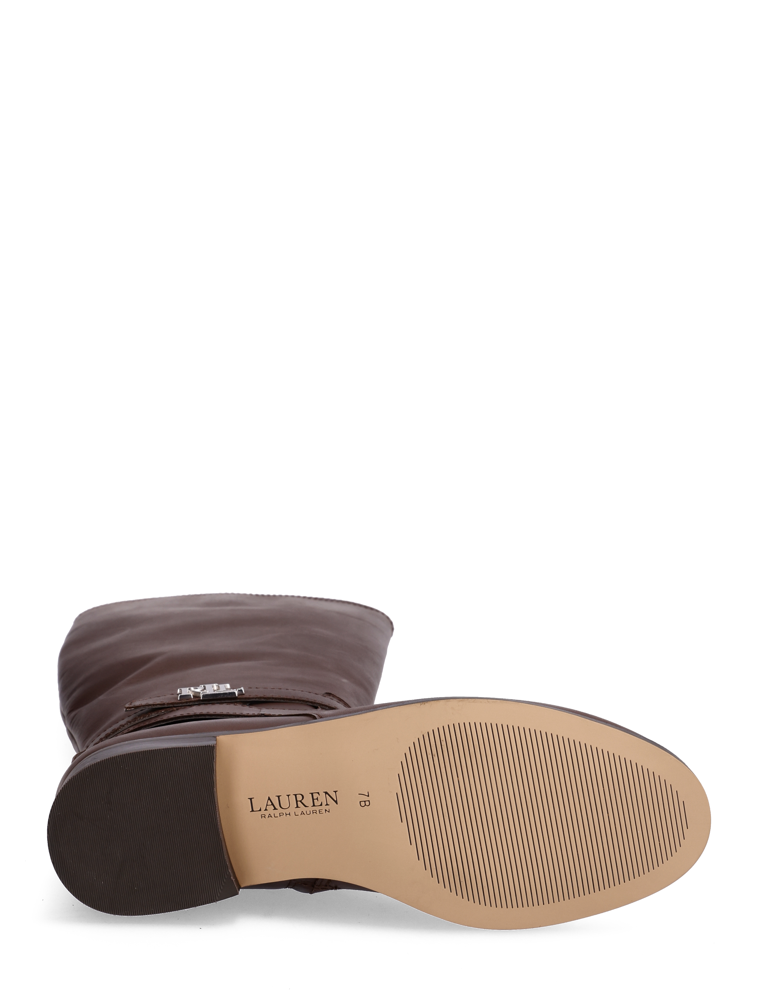 Lauren Ralph Lauren - Brittaney Burnished Leather Riding Boot - chestnut brown - 4