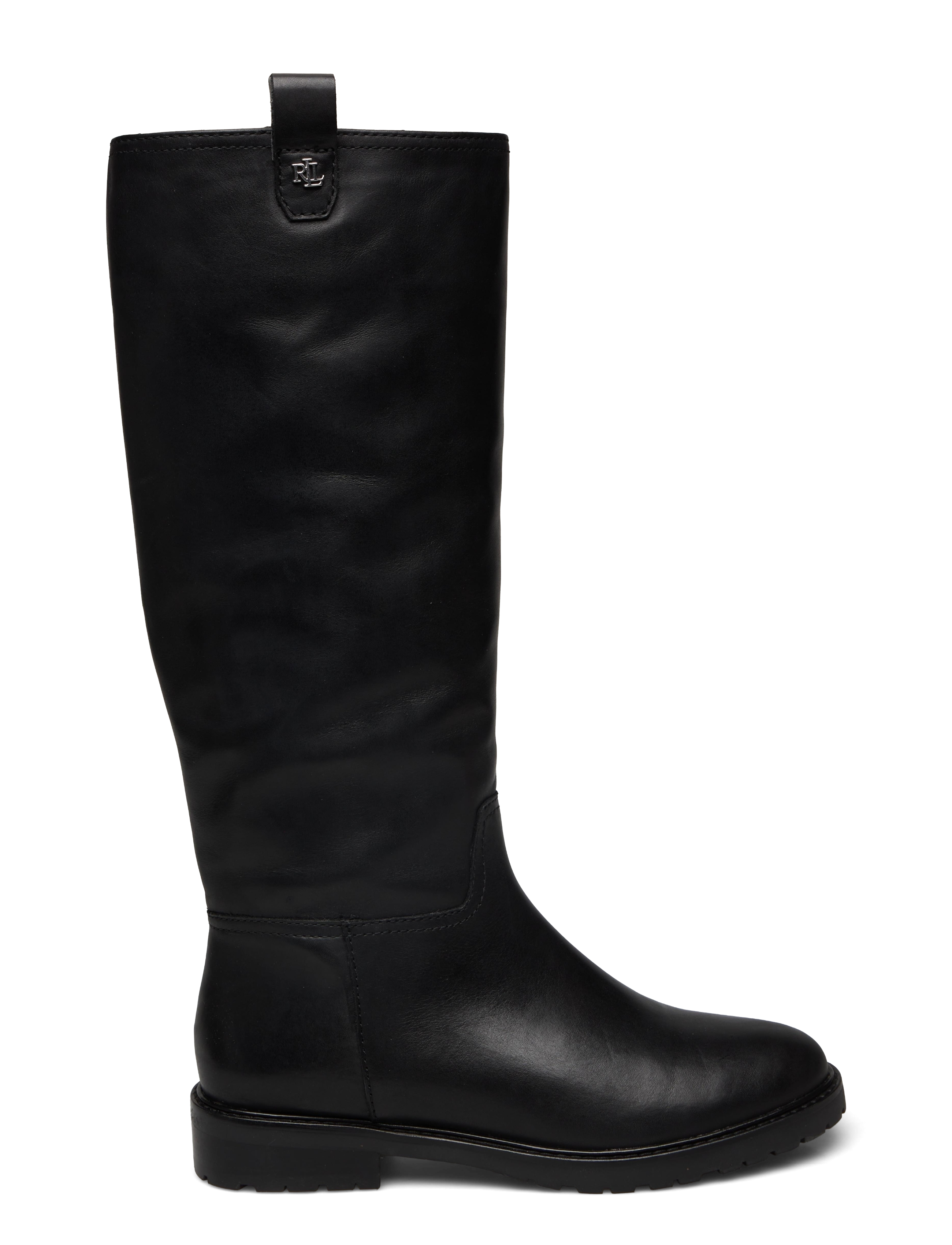 Lauren Ralph Lauren - Elden Burnished Leather Riding Boot - black - 1