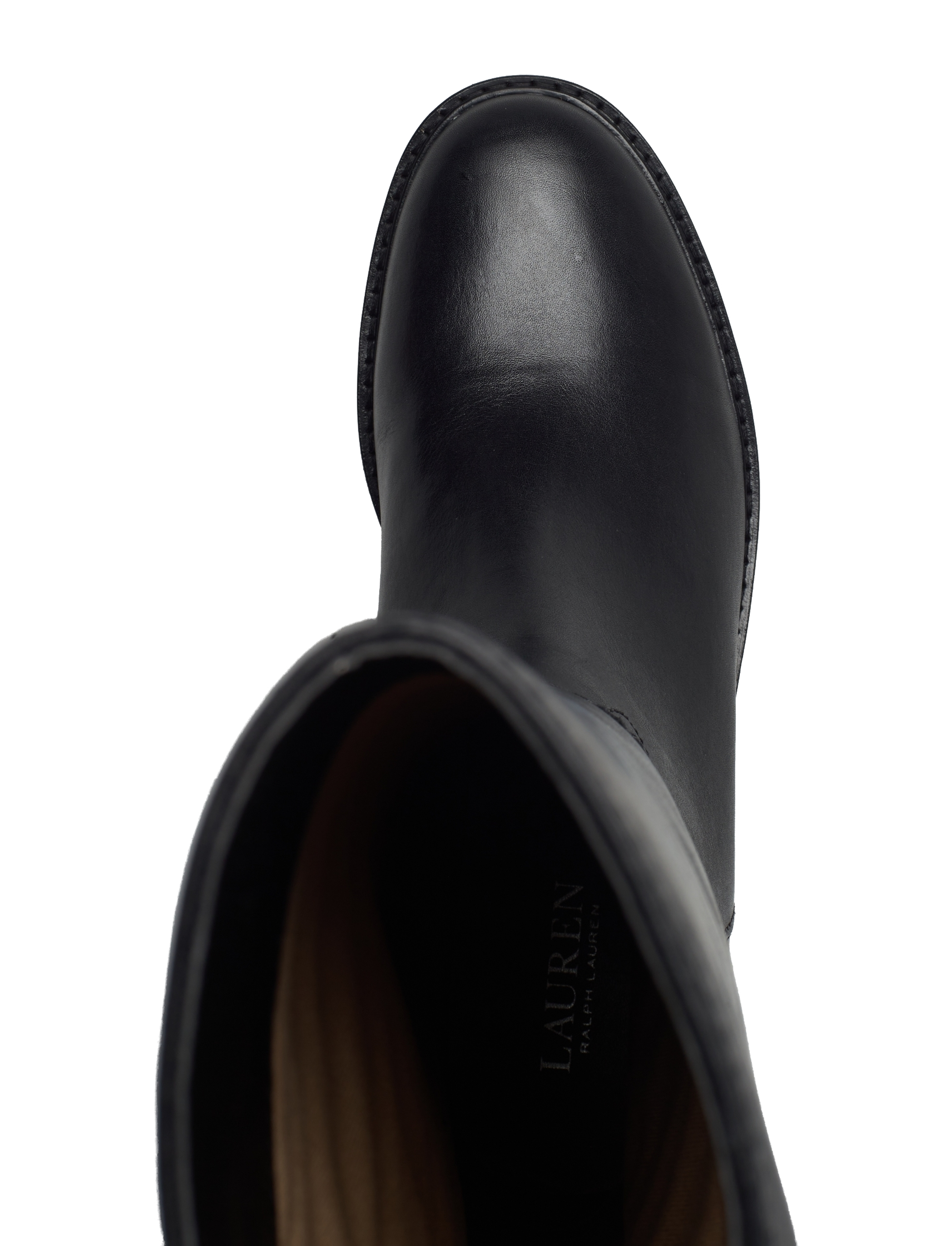 Lauren Ralph Lauren - Elden Burnished Leather Riding Boot - black - 3