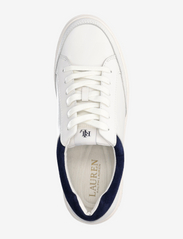 Lauren Ralph Lauren - Hailey Leather & Suede Sneaker - sportiniai bateliai žemu aulu - white - 3