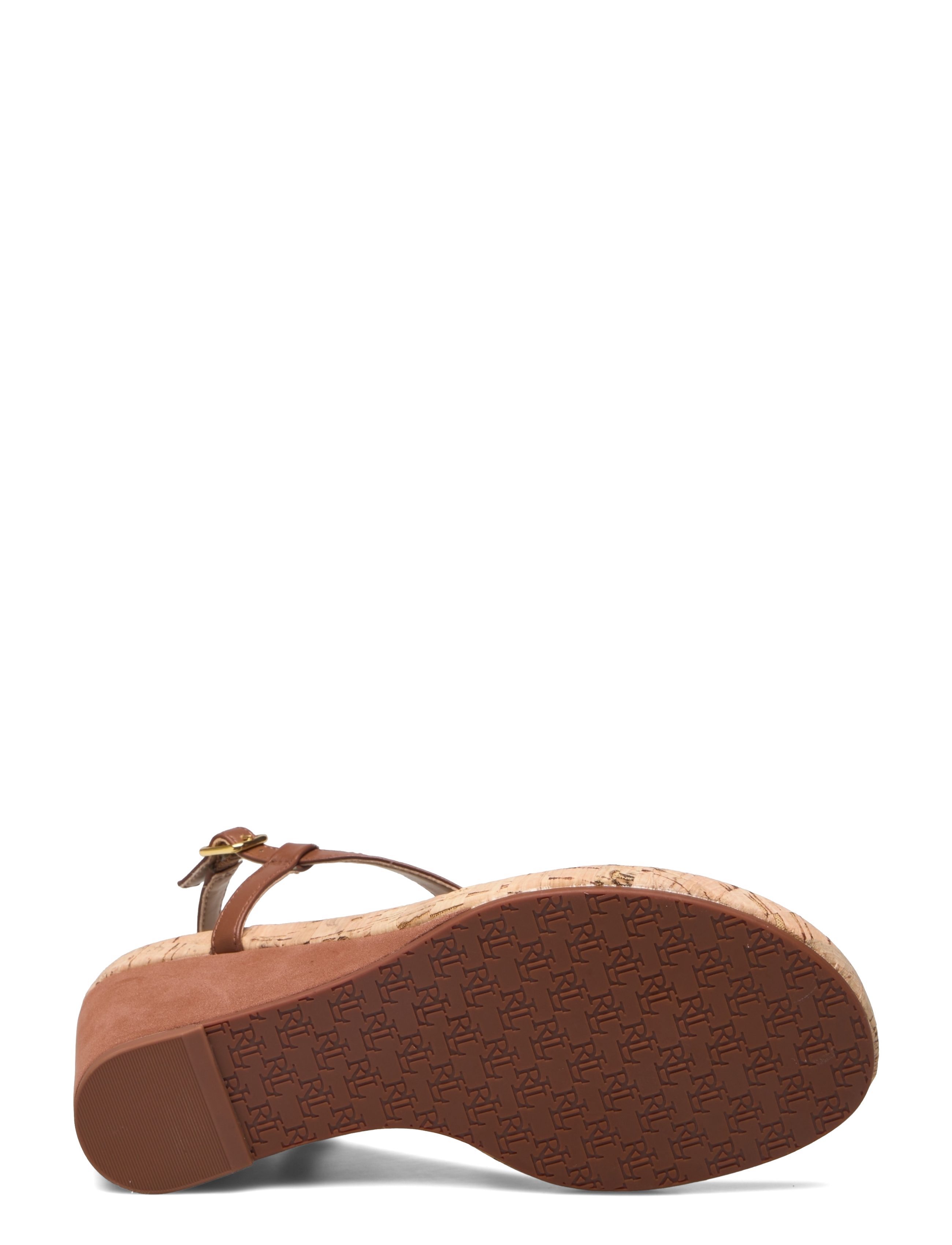 Lauren Ralph Lauren - Jeannie Faux-Leather Sandal - deep saddle tan - 4