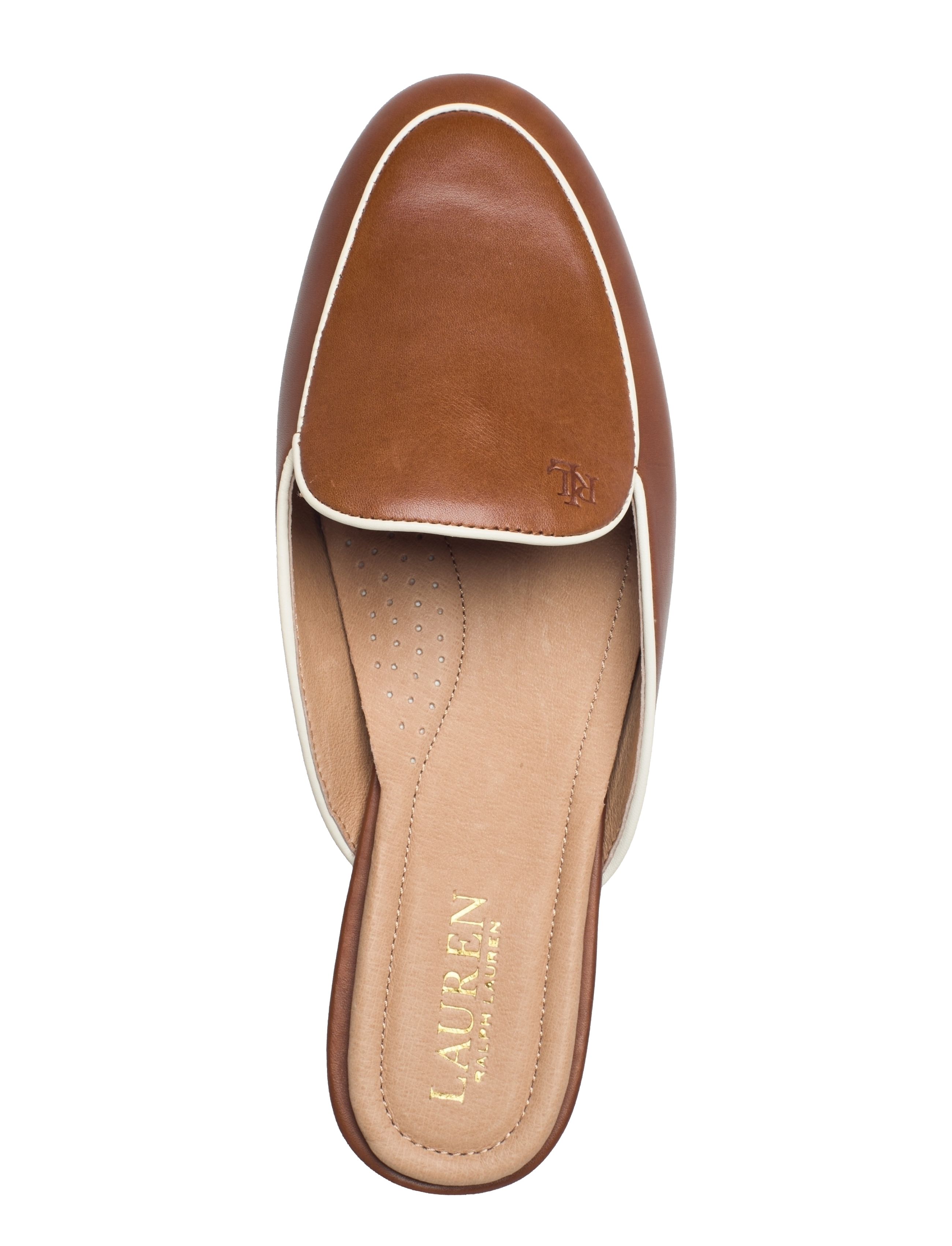 Lauren Ralph Lauren - Aliana II Burnished Leather Mule - deep saddle tan/v - 3