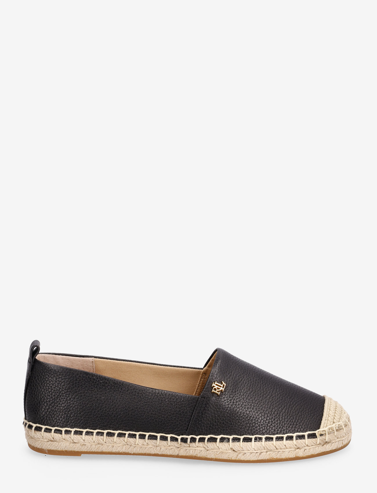 Lauren Ralph Lauren - Cameryn IV Tumbled Leather Espadrille - espadrilles - black - 1