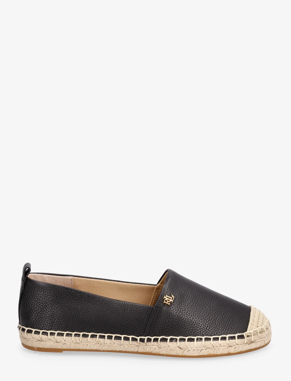 Lauren Ralph Lauren - Cameryn IV Tumbled Leather Espadrille - espadrillos - black - 1