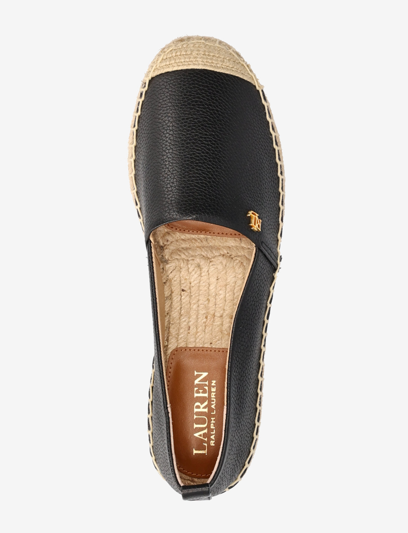 Lauren Ralph Lauren - Cameryn IV Tumbled Leather Espadrille - espadrilles - black - 3