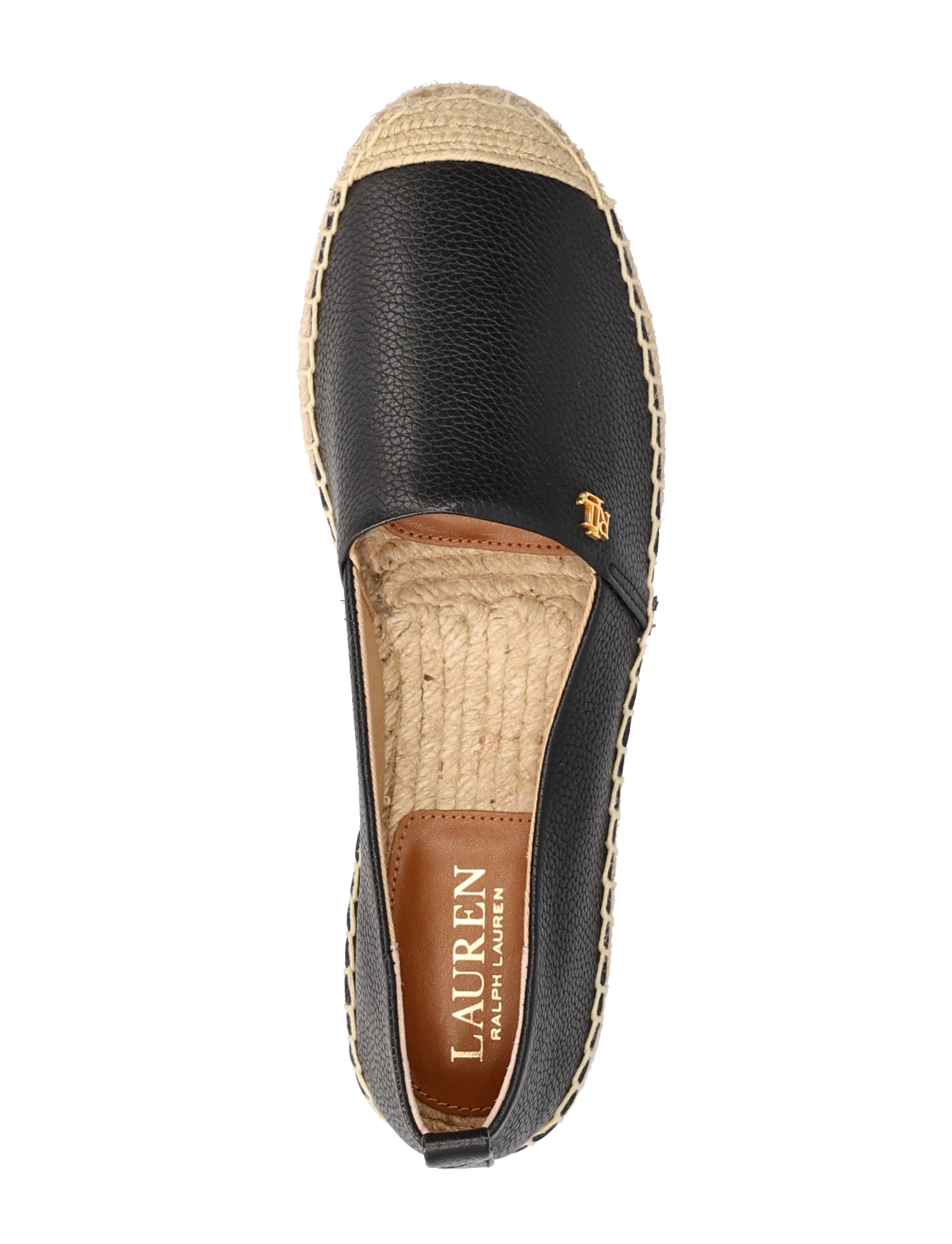 Lauren Ralph Lauren - Cameryn IV Tumbled Leather Espadrille - black - 3