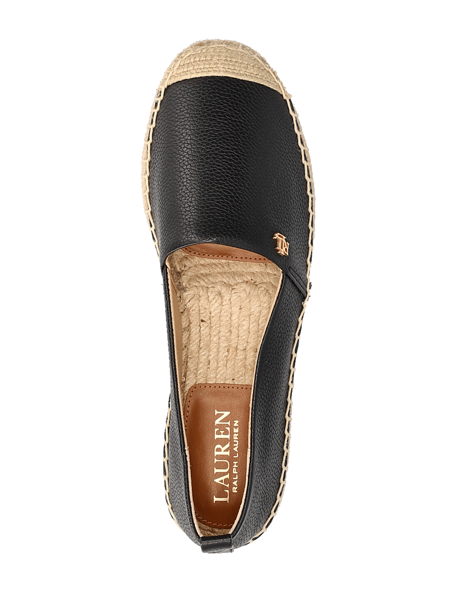 Lauren Ralph Lauren - Cameryn IV Tumbled Leather Espadrille - black - 3