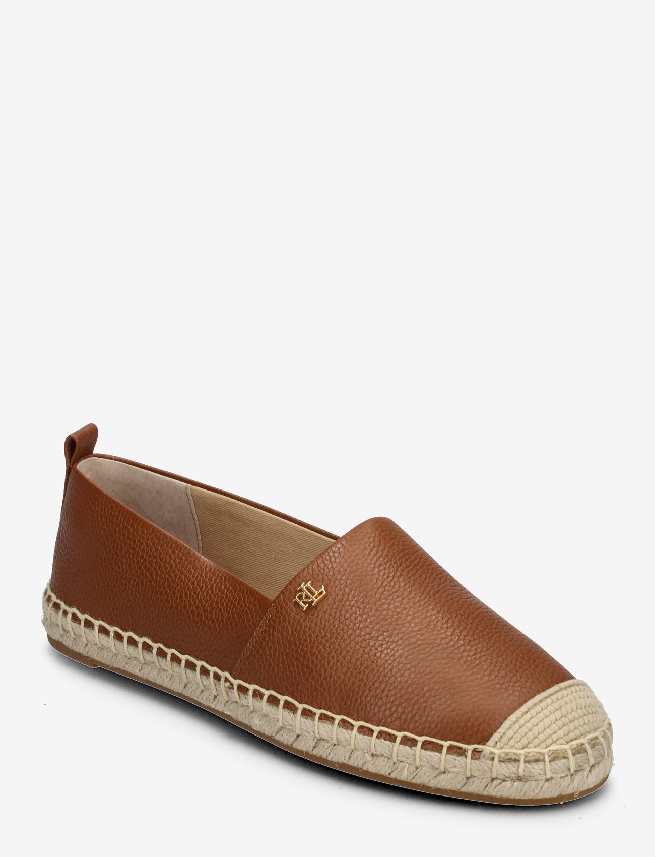 Lauren Ralph Lauren - Cameryn IV Tumbled Leather Espadrille - espadrillos - deep saddle tan - 0