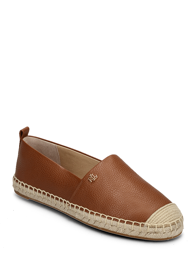 Lauren Ralph Lauren - Cameryn IV Tumbled Leather Espadrille - espadrilles - deep saddle tan - 0