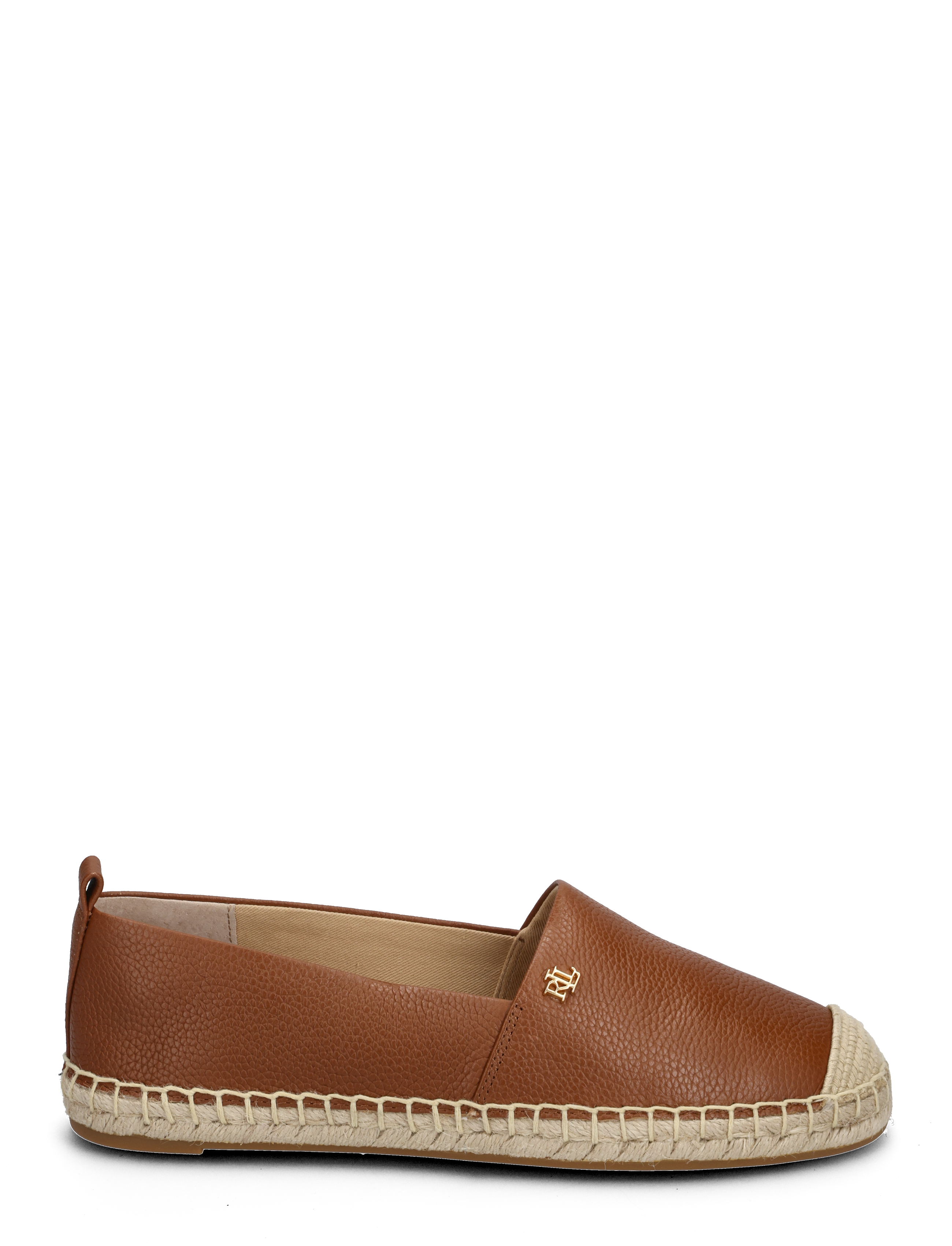 Lauren Ralph Lauren - Cameryn IV Tumbled Leather Espadrille - espadrillos - deep saddle tan - 1