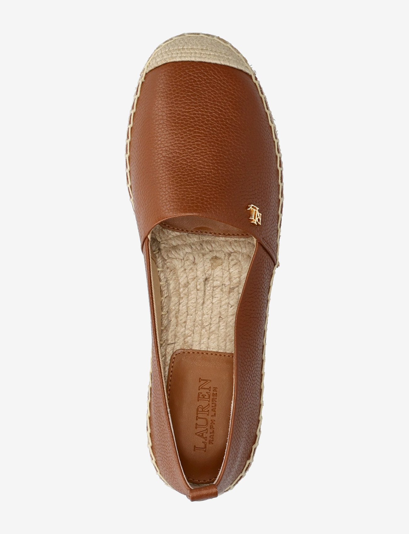 Lauren Ralph Lauren - Cameryn IV Tumbled Leather Espadrille - espadrillos - deep saddle tan - 3
