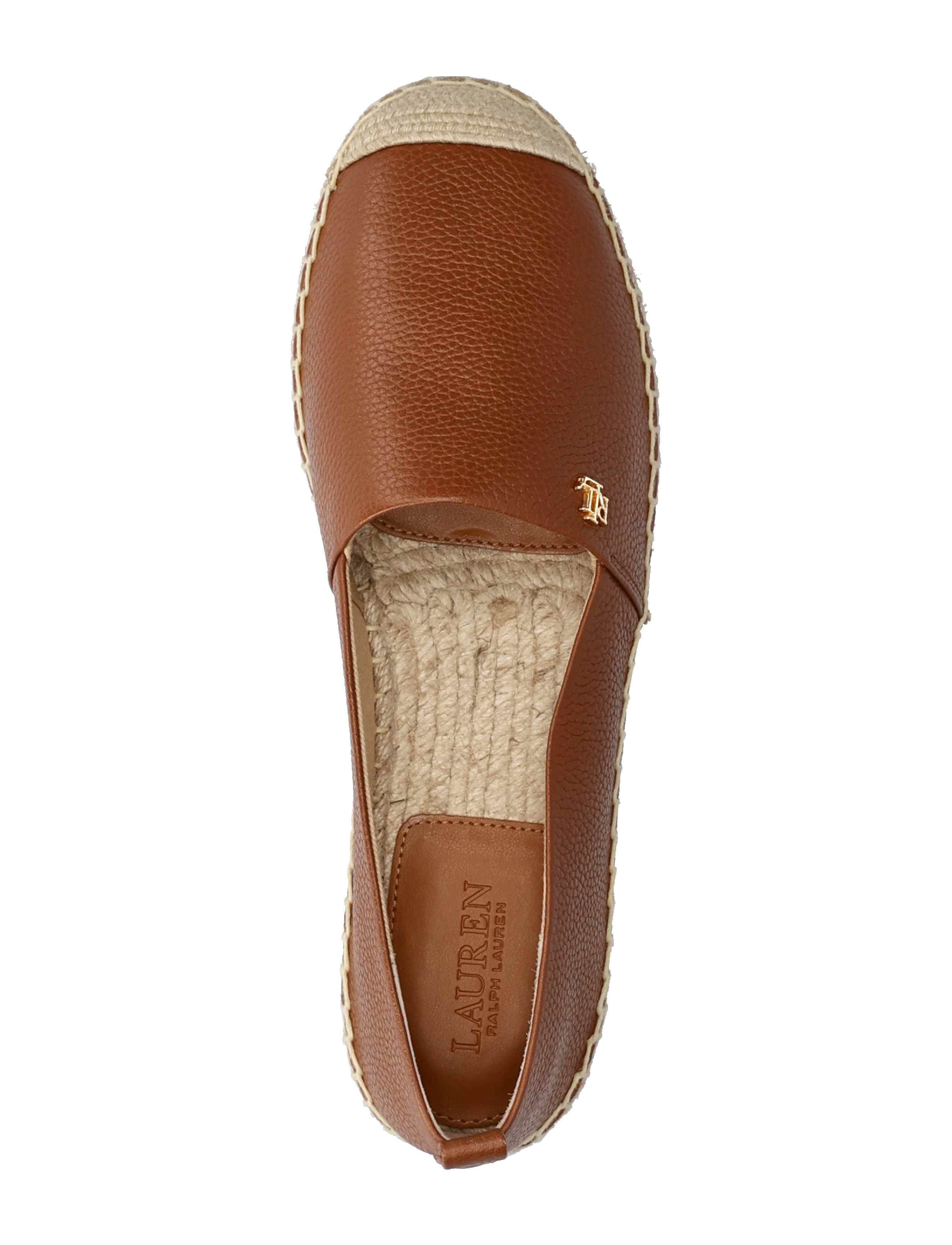 Lauren Ralph Lauren - Cameryn IV Tumbled Leather Espadrille - espadrillos - deep saddle tan - 3