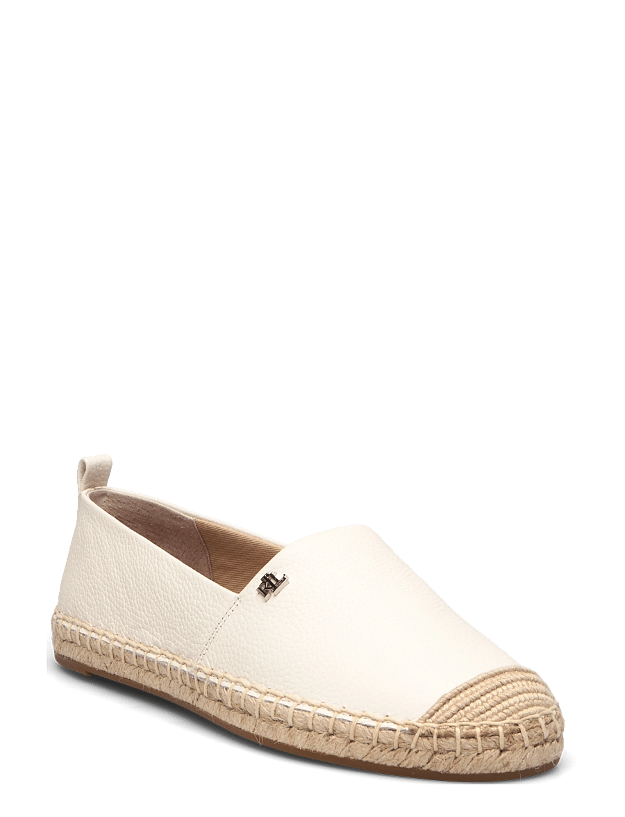 Lauren Ralph Lauren - Cameryn IV Tumbled Leather Espadrille - soft white - 0