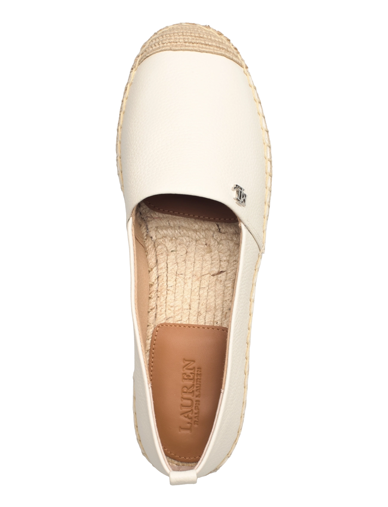 Lauren Ralph Lauren - Cameryn IV Tumbled Leather Espadrille - soft white - 3