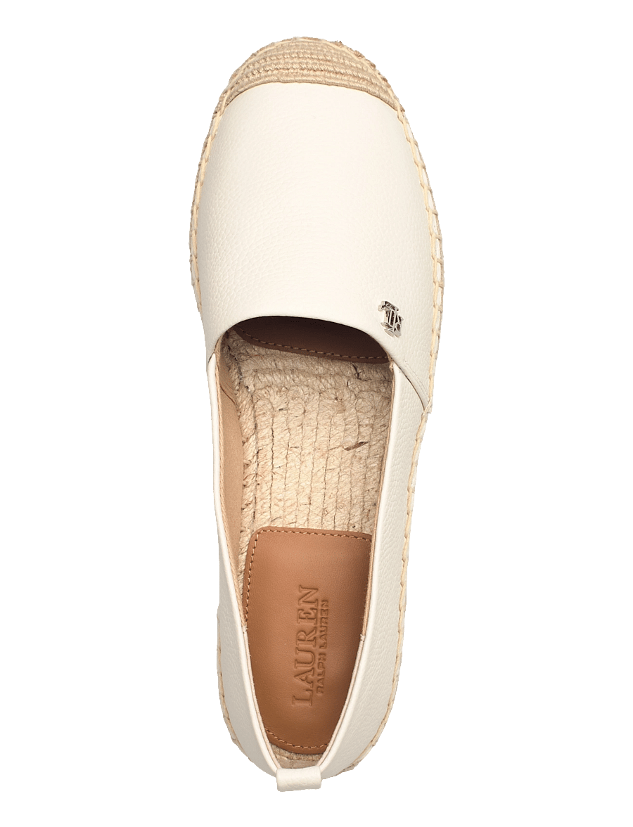 Lauren Ralph Lauren - Cameryn IV Tumbled Leather Espadrille - soft white - 3