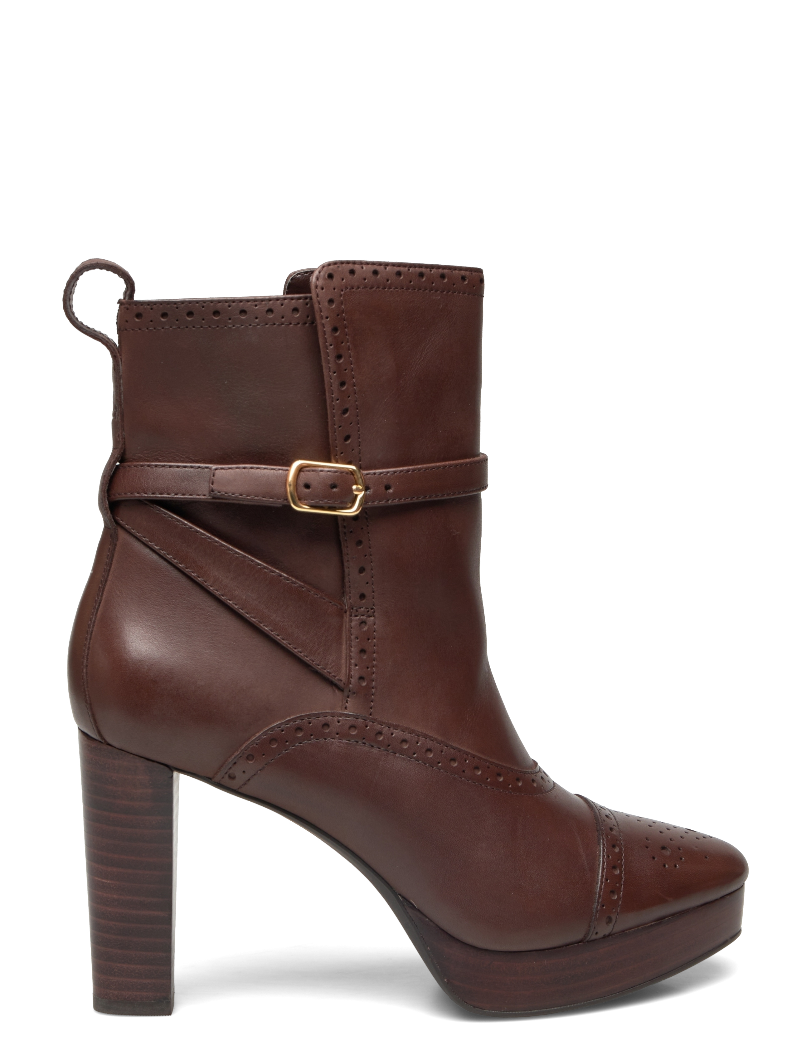 Lauren Ralph Lauren Mckinsey Burnished Leather Bootie - Ankle Boots ...