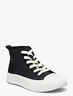 Dakota Canvas & Suede High-Top Sneaker - BLACK