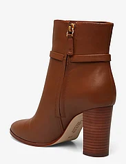Lauren Ralph Lauren - Maxie Burnished Leather Bootie - heeled ankle boots - deep saddle tan - 2