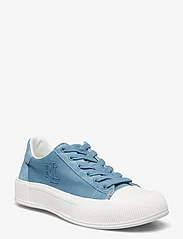 Lauren Ralph Lauren - Daisie Canvas &amp; Suede Trainer - sportiska stila apavi ar pazeminātu potītes daļu - provincial blue - 0