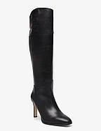 Page Burnished Leather Tall Boot - BLACK