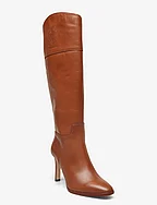 Page Burnished Leather Tall Boot - DEEP SADDLE TAN