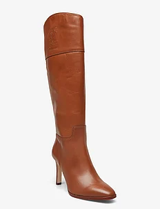 Page Burnished Leather Tall Boot, Lauren Ralph Lauren