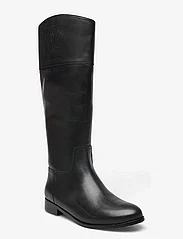 Lauren Ralph Lauren - Justine Burnished Leather Riding Boot - knee high boots - black - 0