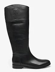 Lauren Ralph Lauren - Justine Burnished Leather Riding Boot - knee high boots - black - 1