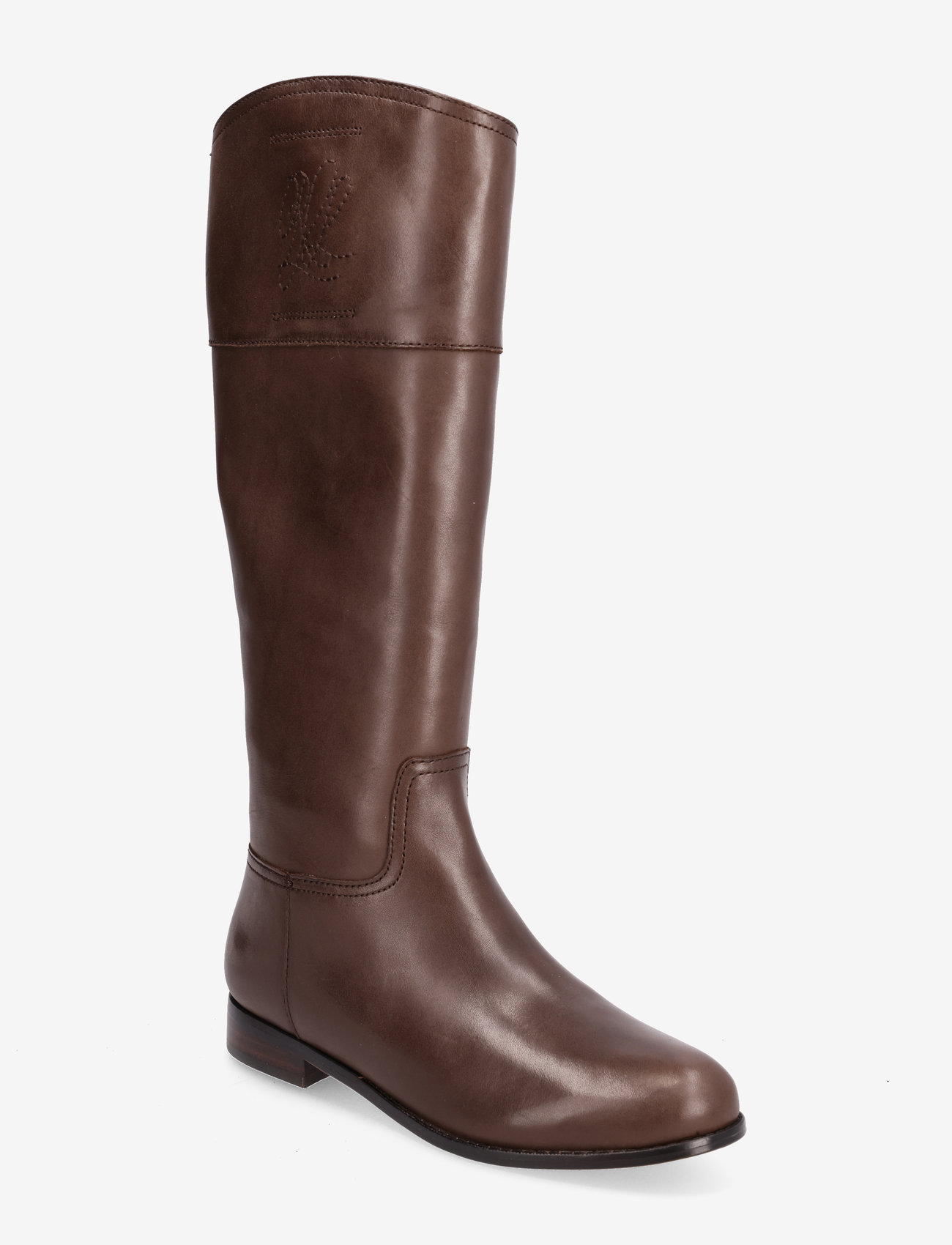 Lauren Ralph Lauren - Justine Burnished Leather Riding Boot - ilgaauliai - chestnut brown - 0
