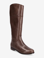 Justine Burnished Leather Riding Boot - CHESTNUT BROWN