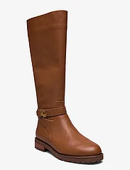 Lauren Ralph Lauren - Hallee Tumbled Leather Tall Boot - ilgaauliai - deep saddle tan - 0