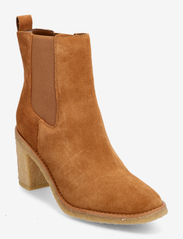 Marianna Water-Repellent Suede Bootie - WHISKEY