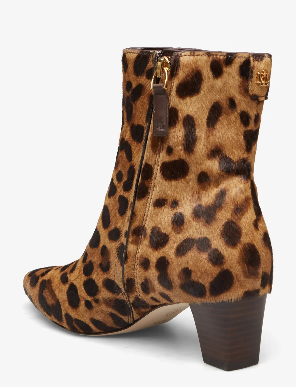 Lauren Ralph Lauren Willa Leopard print Haircalf Bootie Heeled