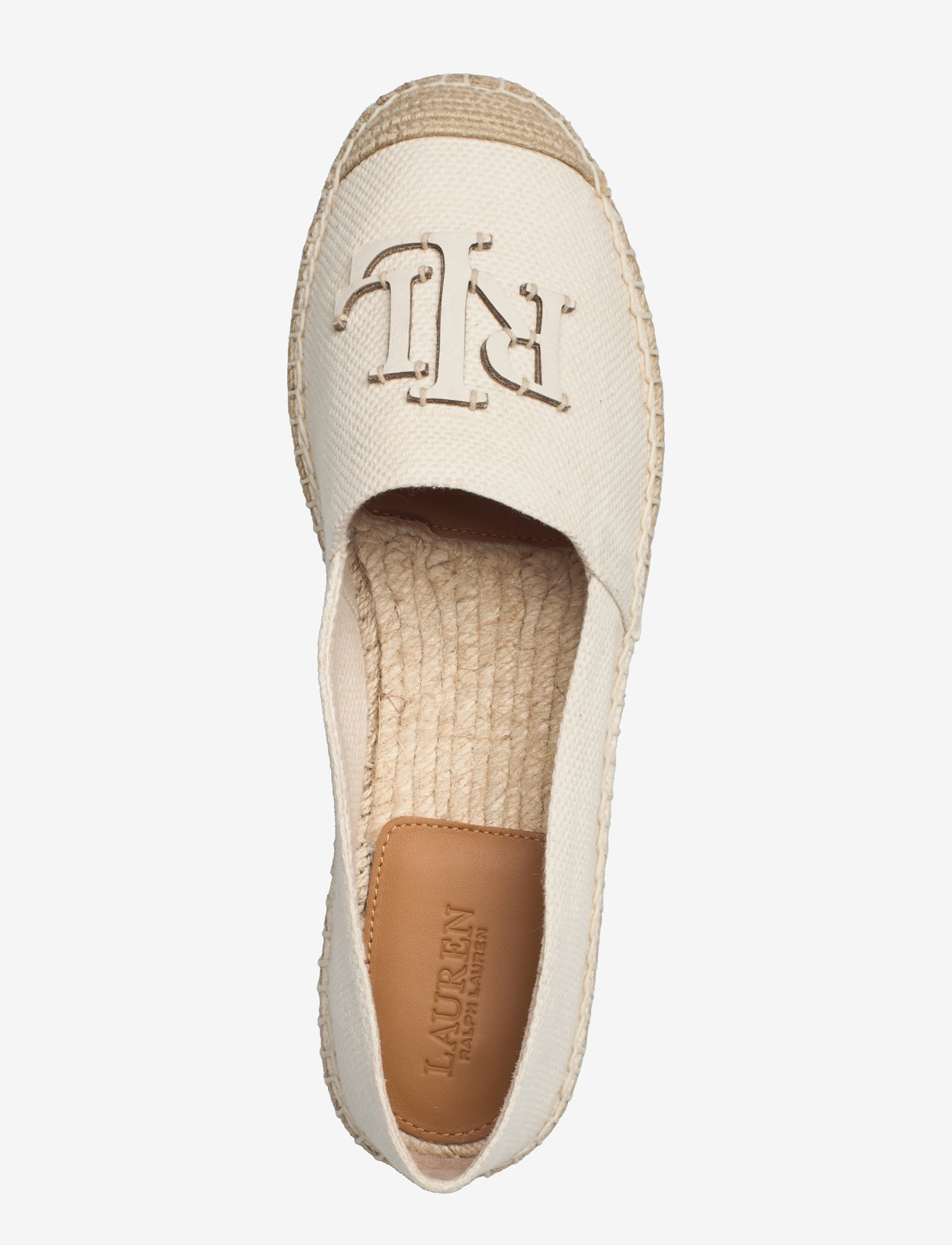 Lauren Ralph Lauren - Cameryn III Canvas & Leather Espadrille - espadrilles - soft white/ntrl/s - 3