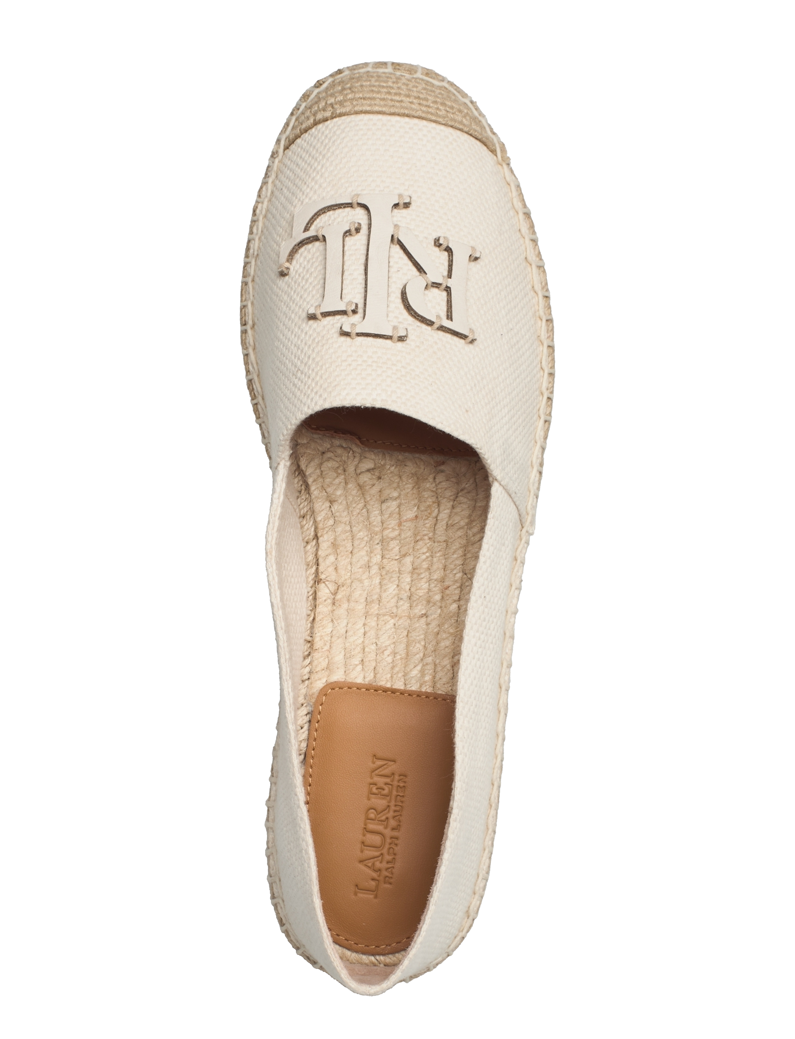 Lauren Ralph Lauren - CRSS DYE CNV/SFT NP-CAMERYN LOGO-ES - espadrilles - soft white/ntrl/s - 3
