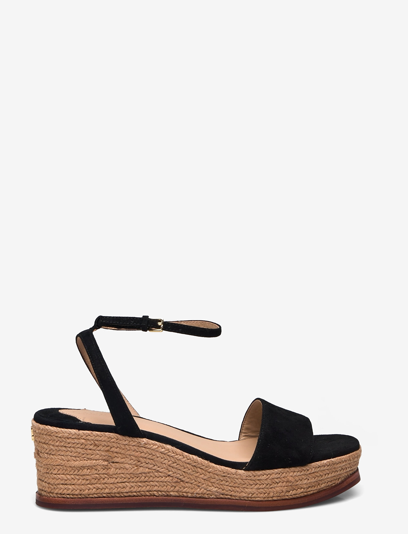 Lauren Ralph Lauren - Leona Suede Espadrille - højhælede espadrillos - black - 1