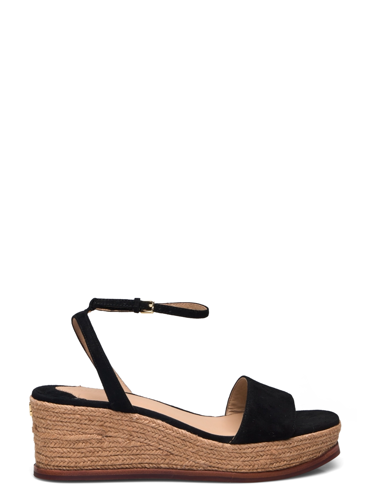 Lauren Ralph Lauren - Leona Suede Espadrille - espadrilles mit absatz - black - 1
