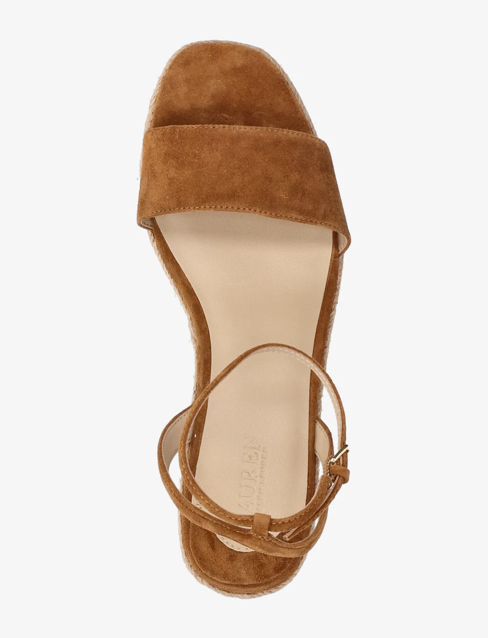 Lauren Ralph Lauren - Leona Suede Espadrille - espadrilles mit absatz - whiskey - 3