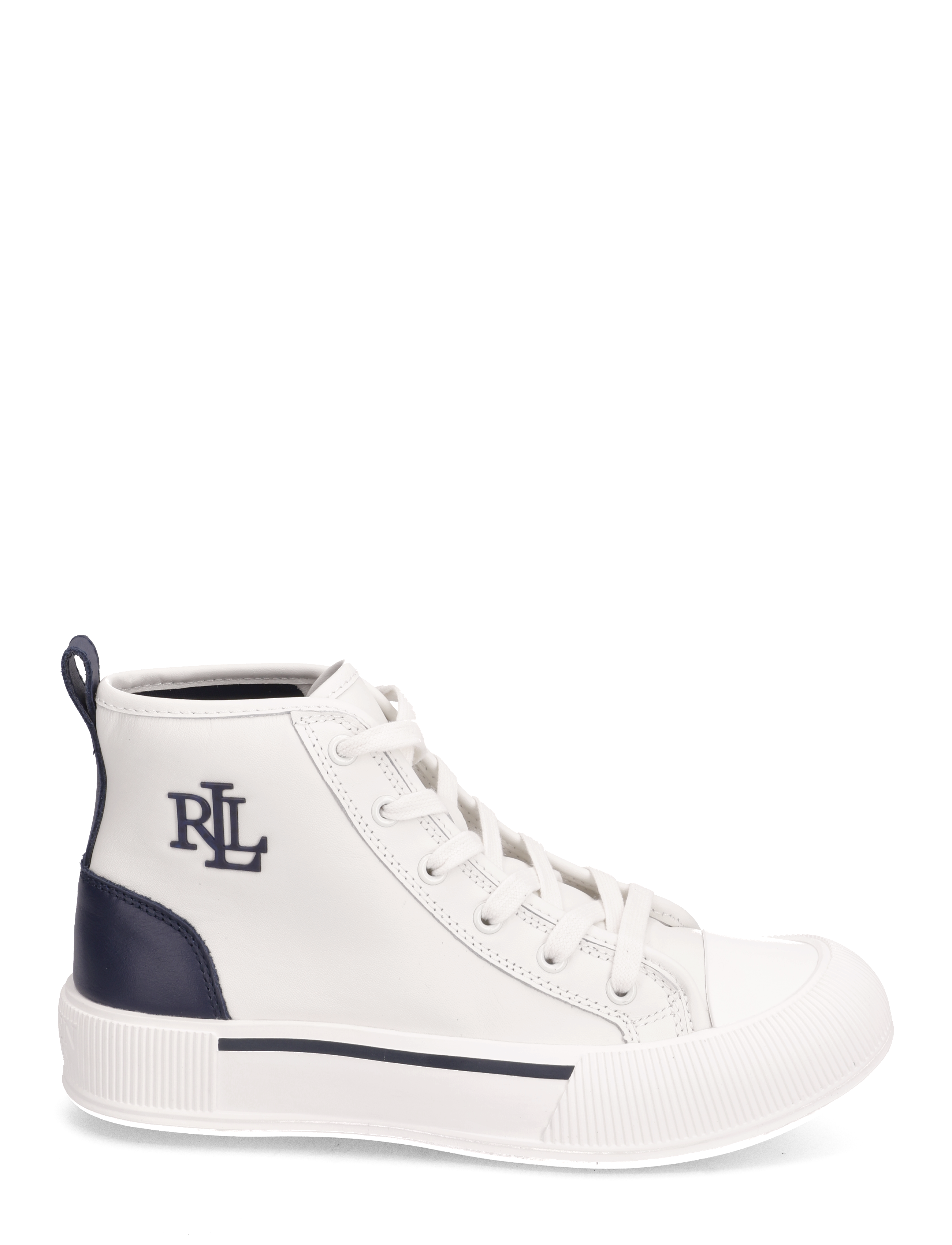 Lauren Ralph Lauren - Dakota Leather High-Top Sneaker - snow white/refine - 1
