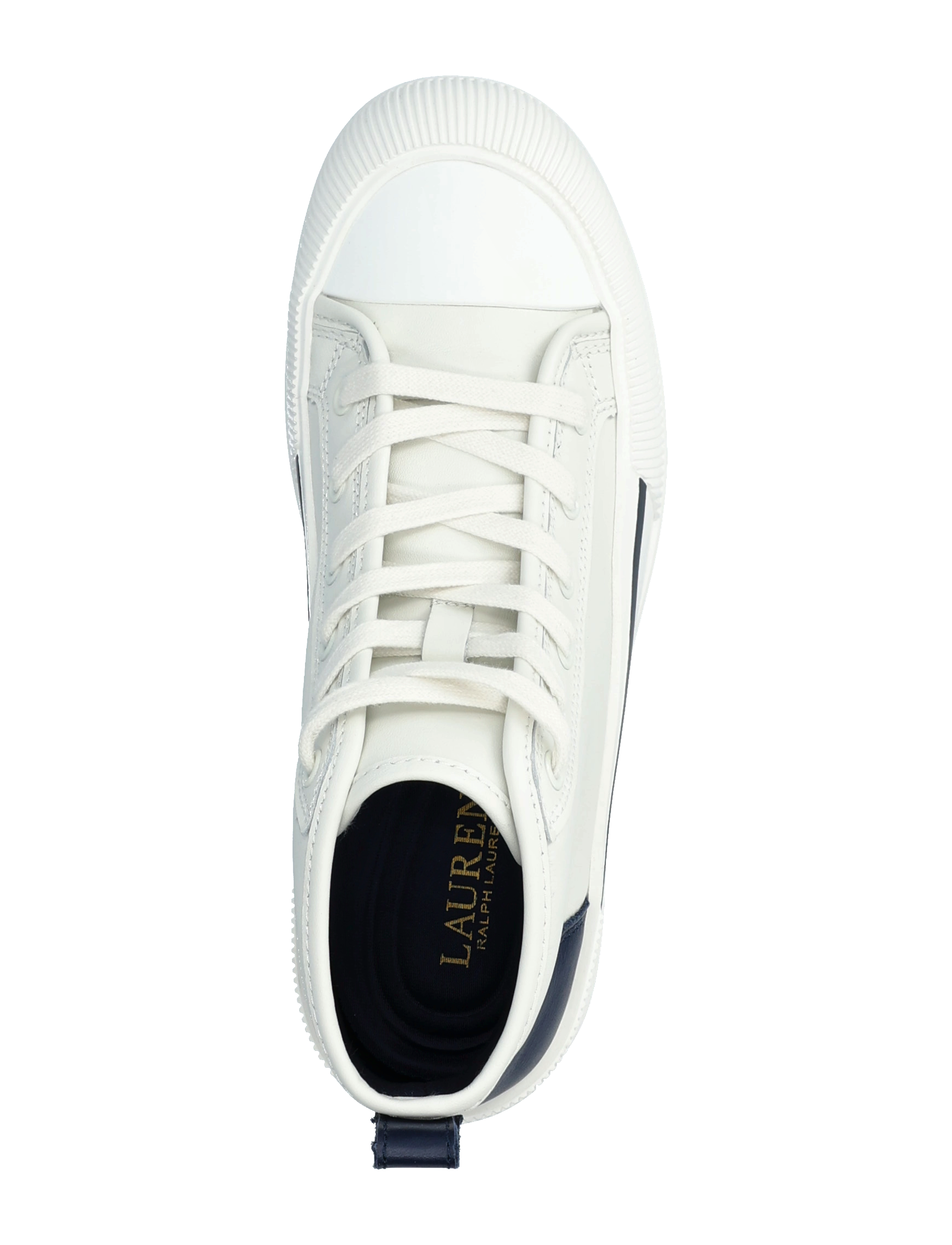 Lauren Ralph Lauren - Dakota Leather High-Top Sneaker - snow white/refine - 3