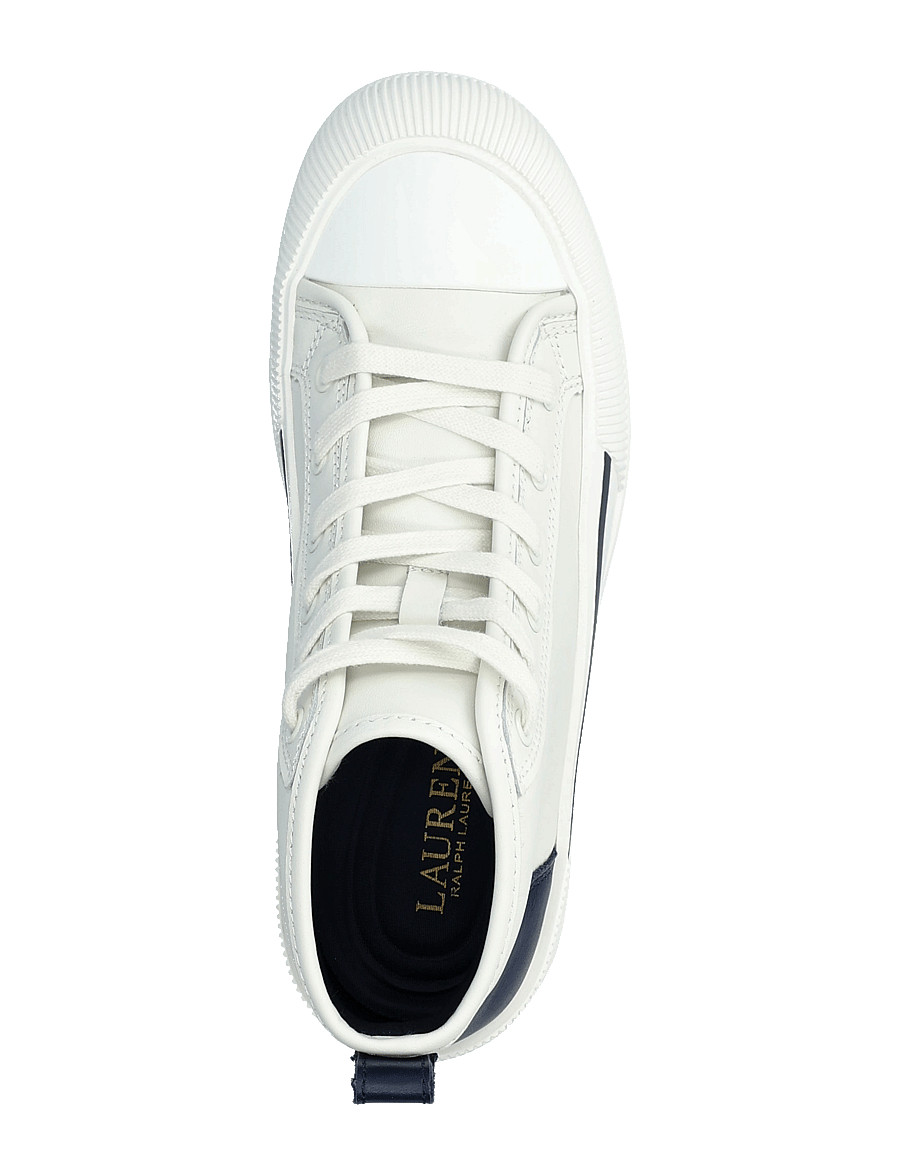 Lauren Ralph Lauren - Dakota Leather High-Top Sneaker - snow white/refine - 3