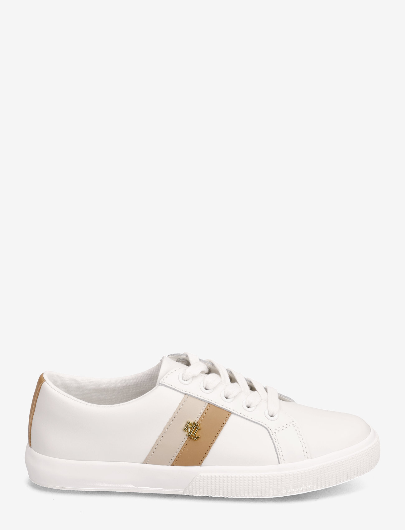 Lauren Ralph Lauren - Janson II Leather Sneaker - konfirmationstøj - snow white/explor - 1