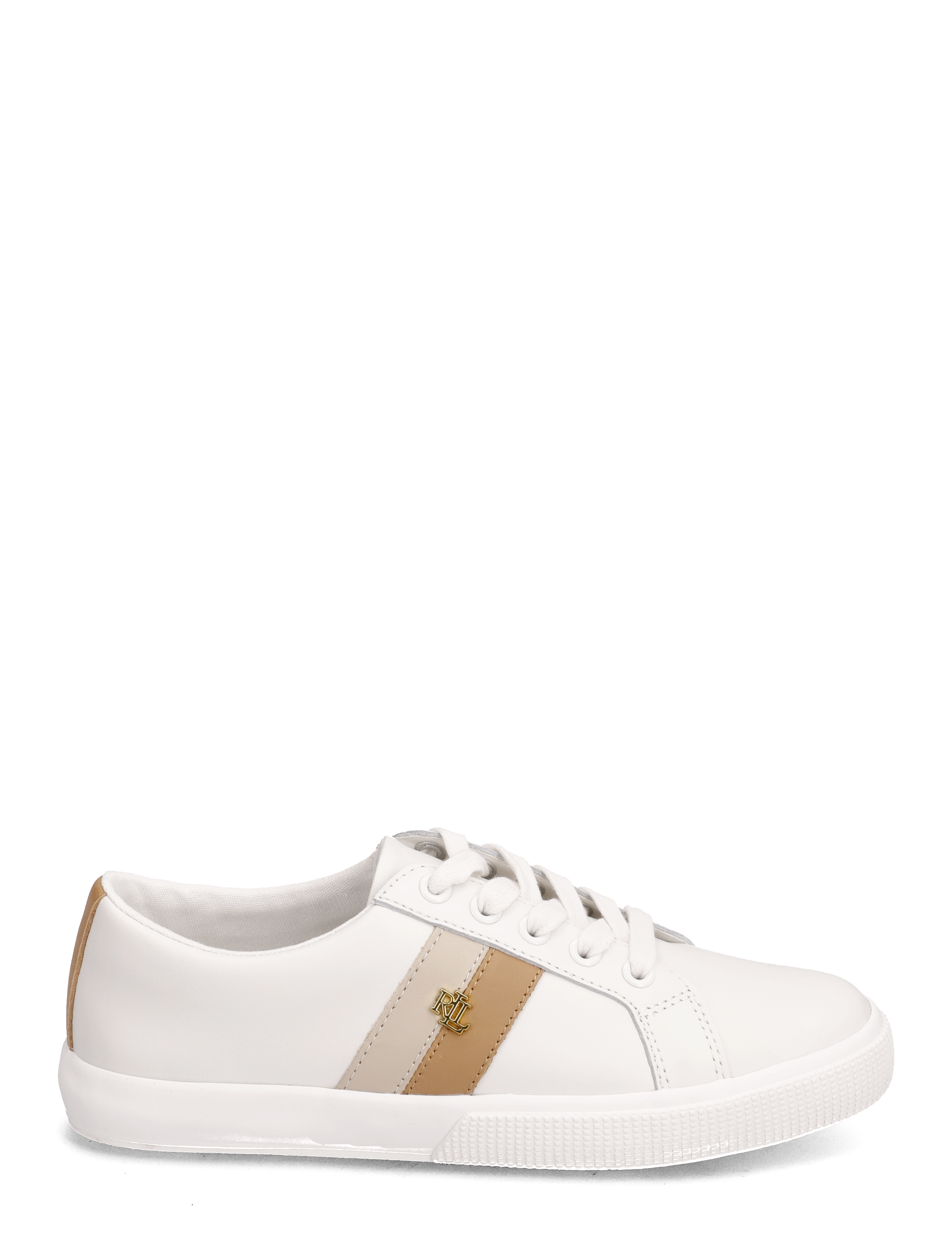 Lauren Ralph Lauren - Janson II Leather Sneaker - sutvirtinimas - snow white/explor - 1
