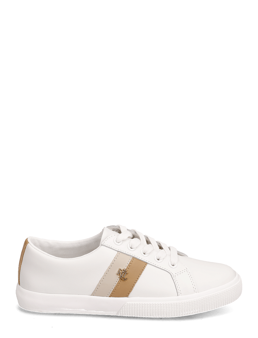 Lauren Ralph Lauren - Janson II Leather Sneaker - sutvirtinimas - snow white/explor - 1