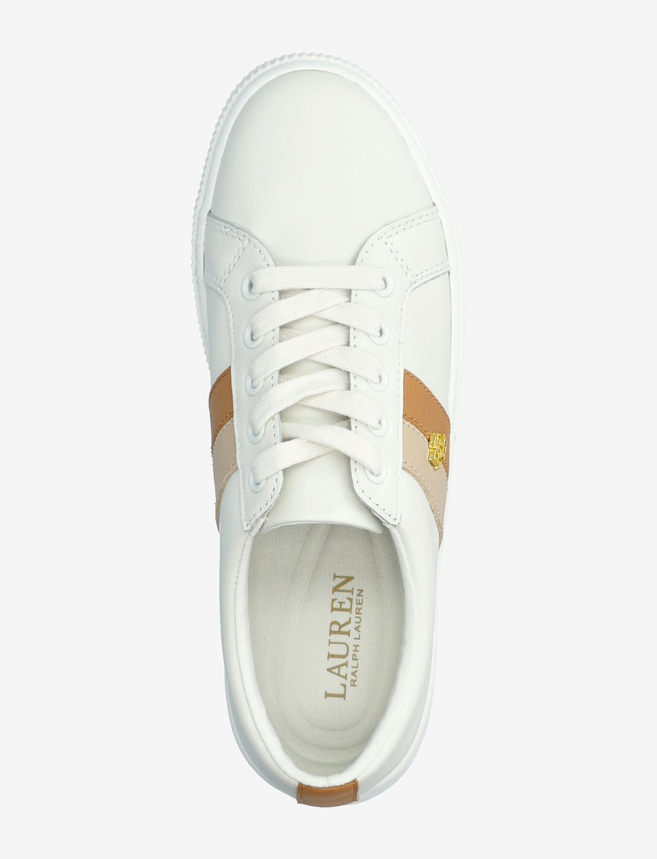 Lauren Ralph Lauren - Janson II Leather Sneaker - konfirmationstøj - snow white/explor - 3